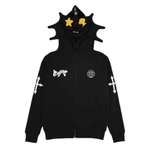 Black Glo Man Full Zip Hoodie