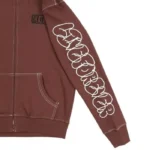 Brown Glo Gang Full Zip Hoodie