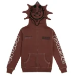 Brown Glo Gang Full Zip Hoodie