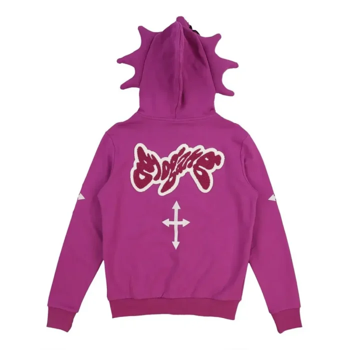 Purple Glo Man Full Zip Hoodie