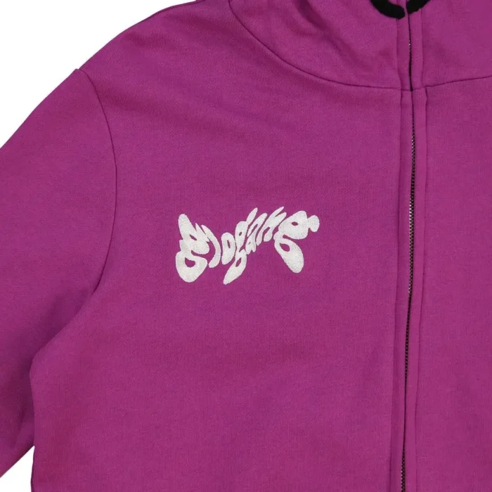 Purple Glo Man Full Zip Hoodie