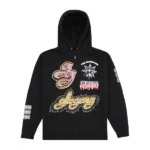 Scattered Glo Gang Zip Up Hoodie (Black)