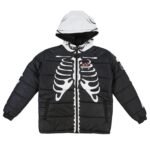 Glo Gang Skeleton Puffer Jacket Black