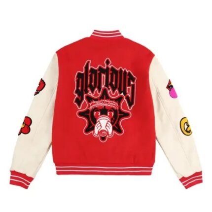 Glorious Thot Varsity Jacket Red/Black