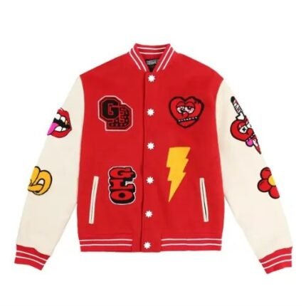 Glorious Thot Varsity Jacket Red/Black