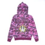 Glory Full Zip Hoodie Purple Wash Camo