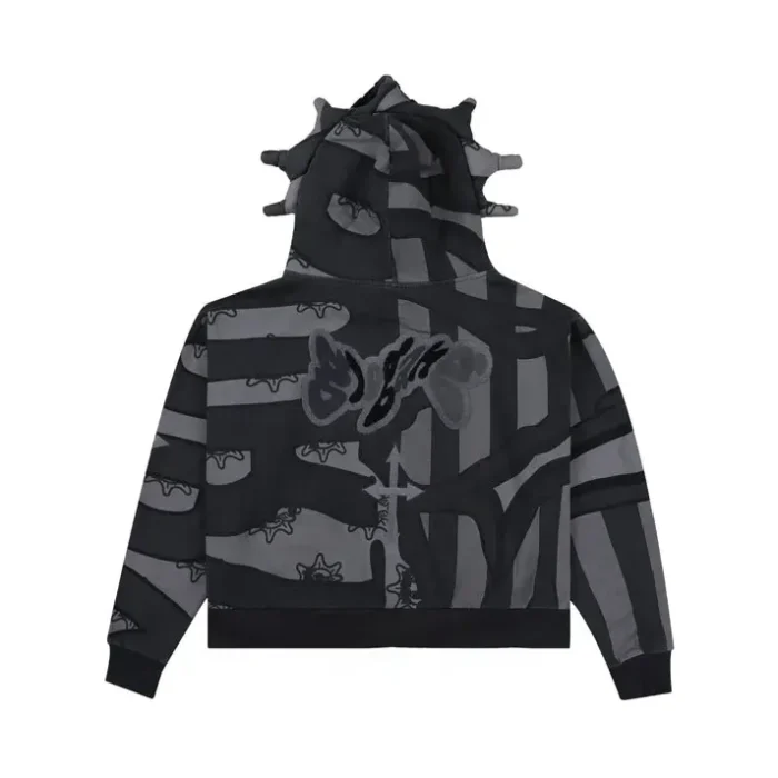 Grey Glory Boy Flag Full Zip Hoodie