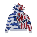 Red and Blue Glory Boy Flag Full Zip Hoodie